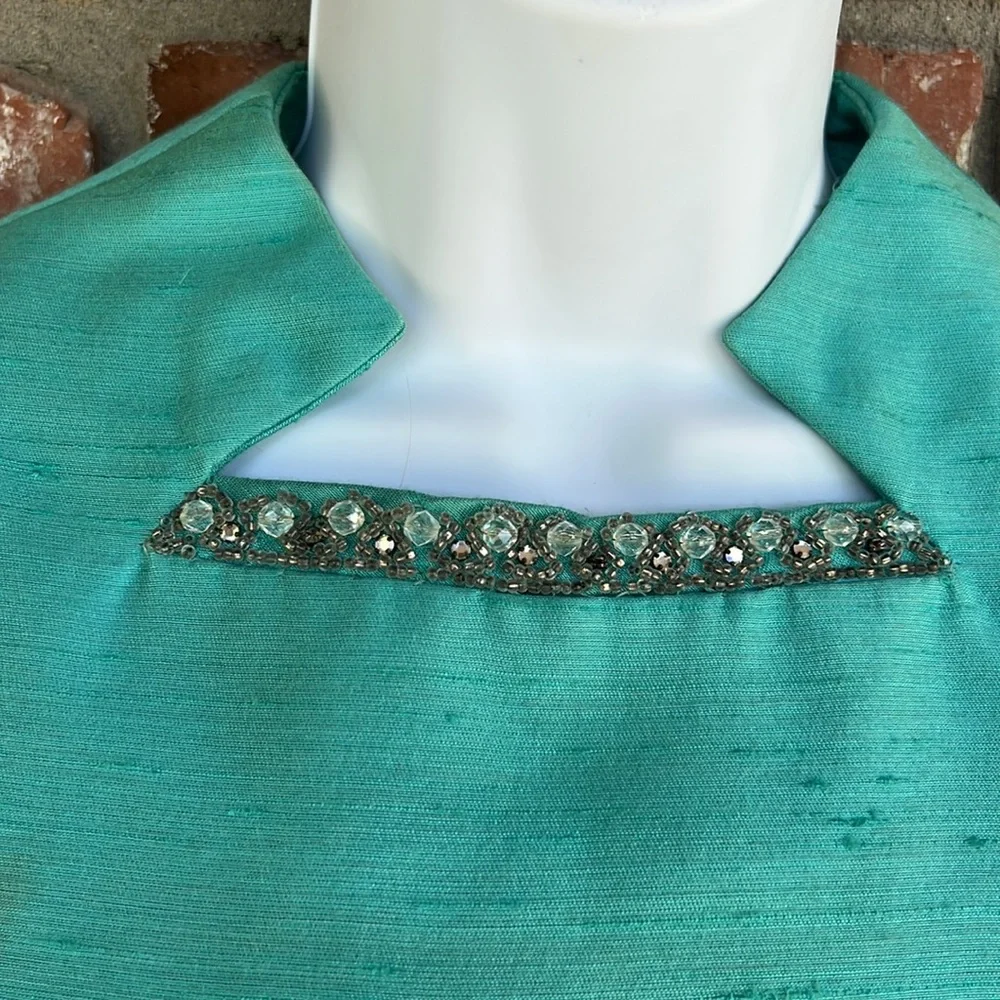 Gus Mayer teal vintage dress size 14 - Picture 2 of 13